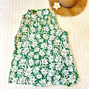 CAbi Bloom Top Style 6099 collar sleeveless tank Medium